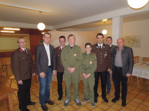 Überstellungen in den aktiven Dienst der Feuerwehr bei der Mitgliederversammlung 2016