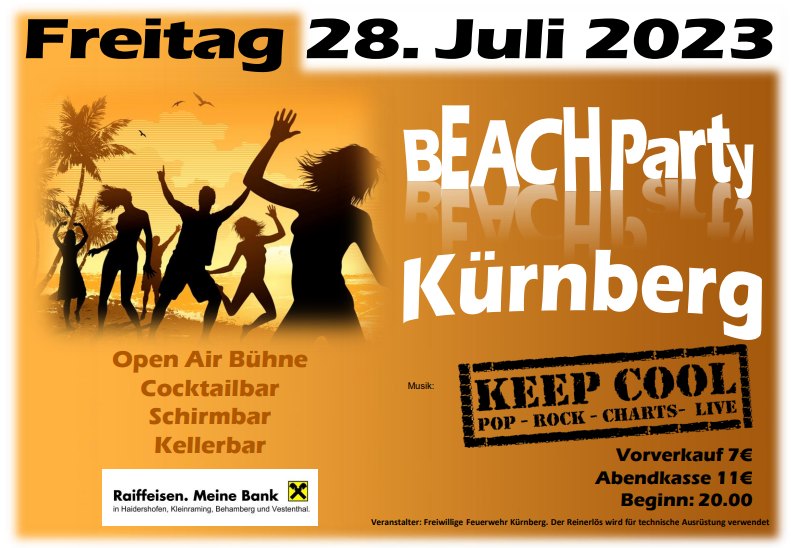 Beach Party Kürnberg am 28. Juli 2023